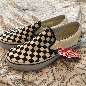 BRAND NEW Black & White Checkered Slip-On Vans!